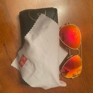 Ray-Ban Orange Flash Mirror Aviator Small